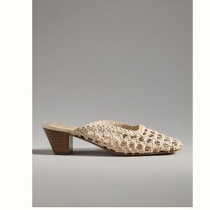 By Anthropologie Woven Mule Heels size 38